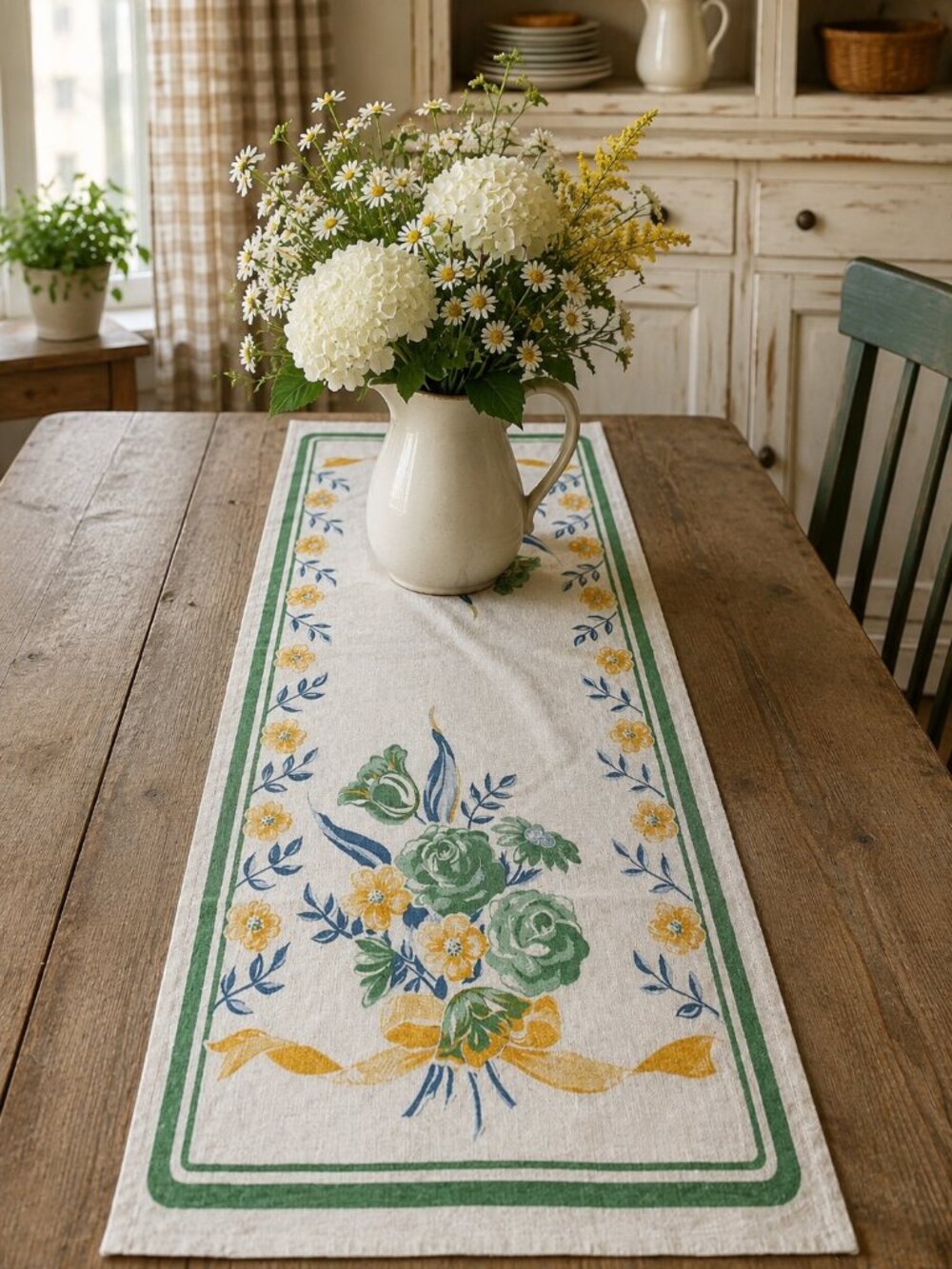Vintage‎ Linen Table Runner